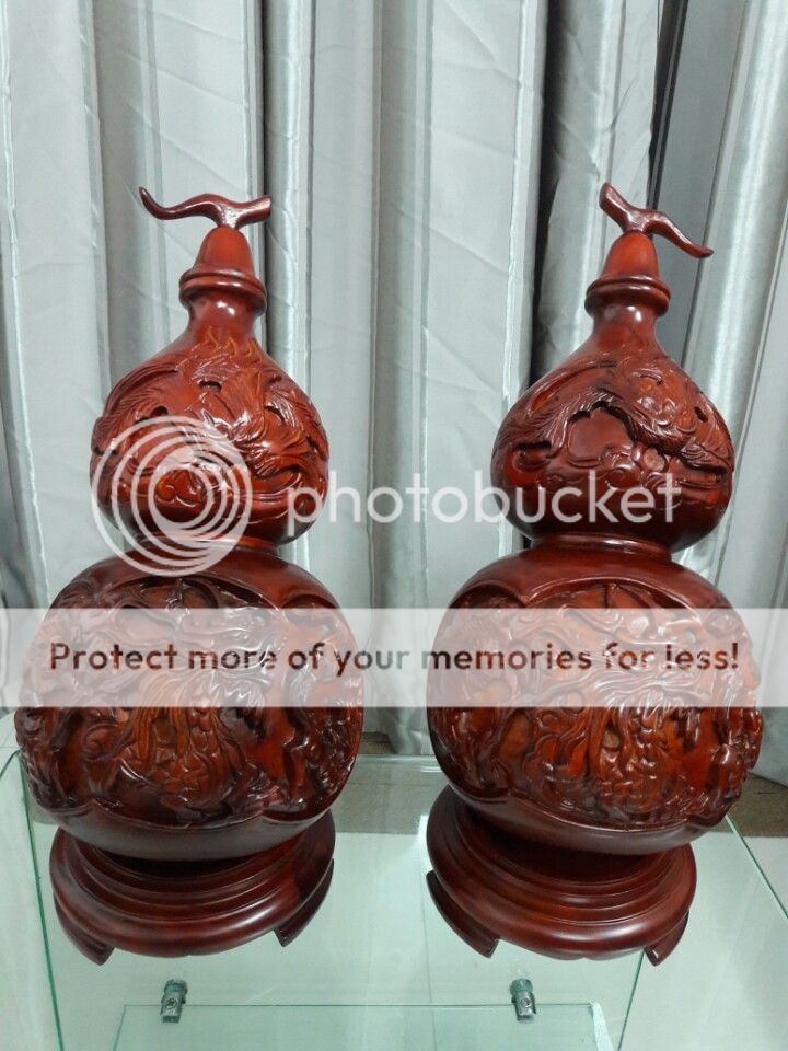 Bán lộc bình, hồ lô, thiểm thừ, bộ đồ thờ gỗ - 2