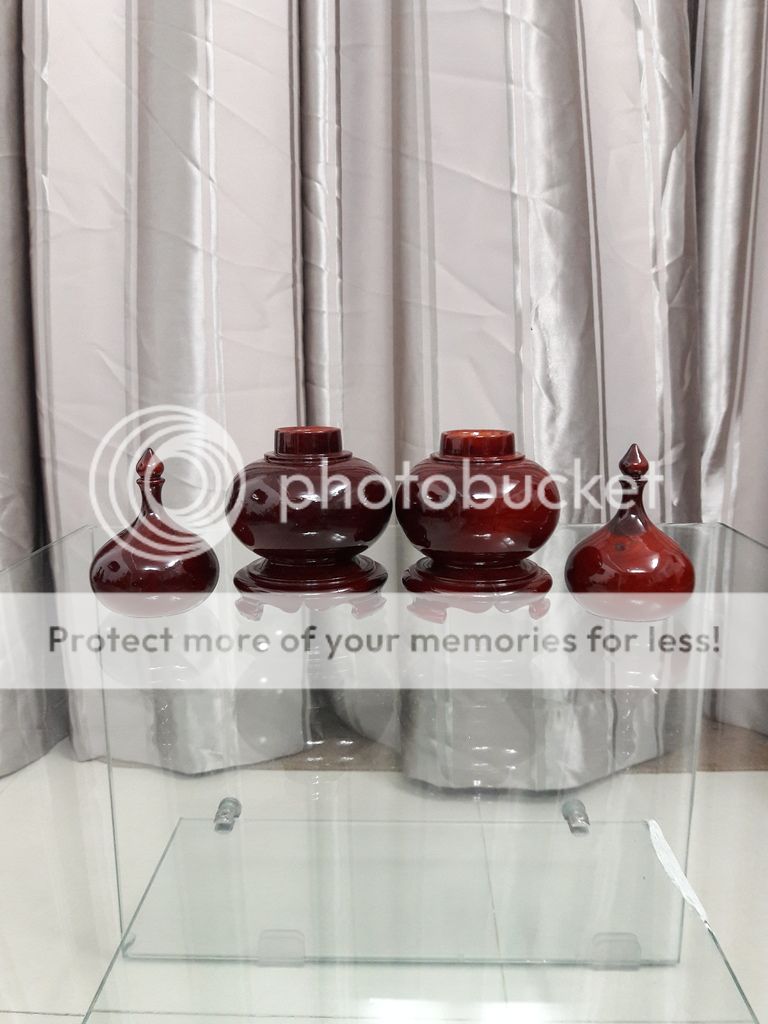 Bán lộc bình, hồ lô, thiểm thừ, bộ đồ thờ gỗ - 8