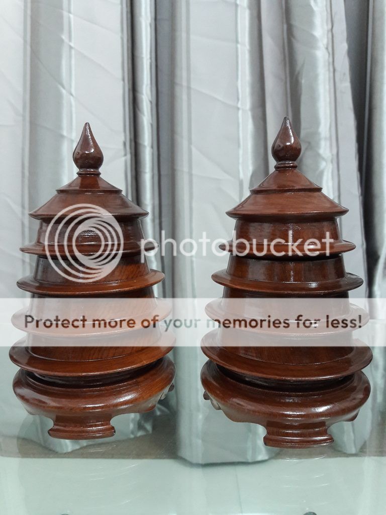 Bán lộc bình, hồ lô, thiểm thừ, bộ đồ thờ gỗ - 9