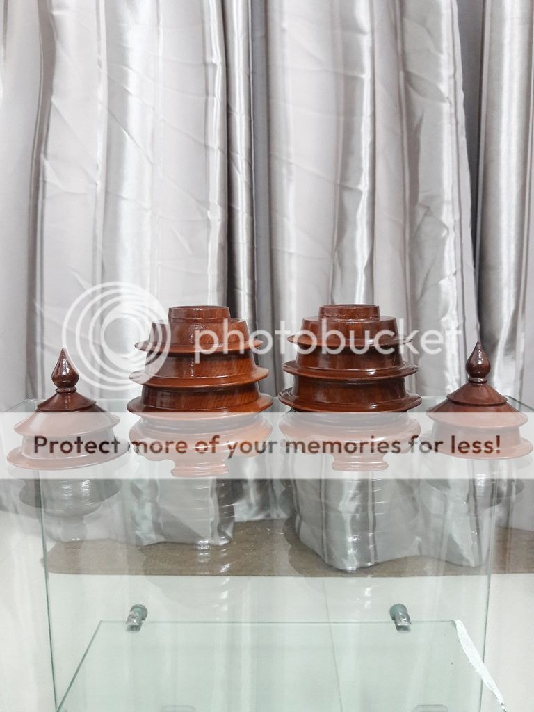 Bán lộc bình, hồ lô, thiểm thừ, bộ đồ thờ gỗ - 10