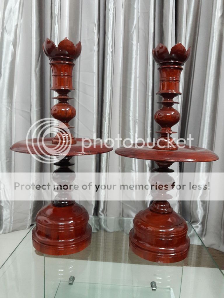 Bán lộc bình, hồ lô, thiểm thừ, bộ đồ thờ gỗ - 4