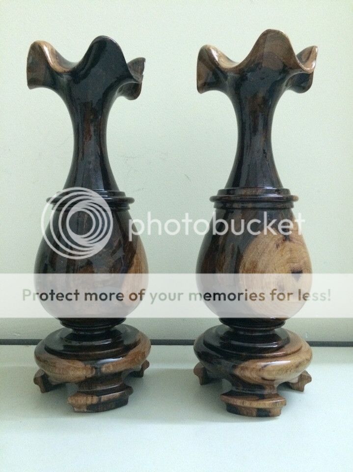 Bán lộc bình, hồ lô, thiểm thừ, bộ đồ thờ gỗ - 19