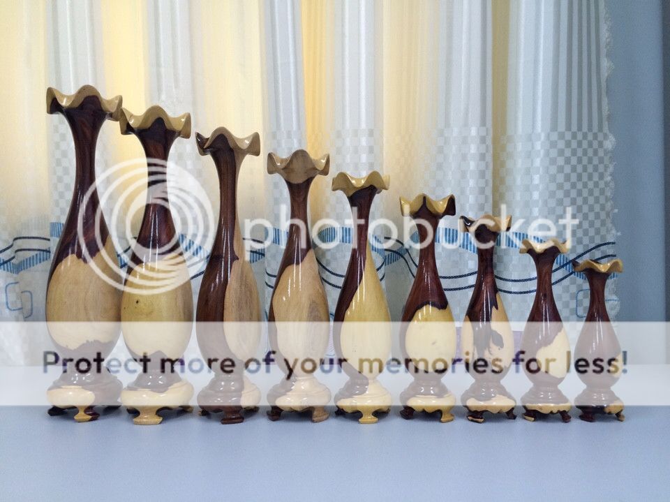 Bán lộc bình, hồ lô, thiểm thừ, bộ đồ thờ gỗ - 15