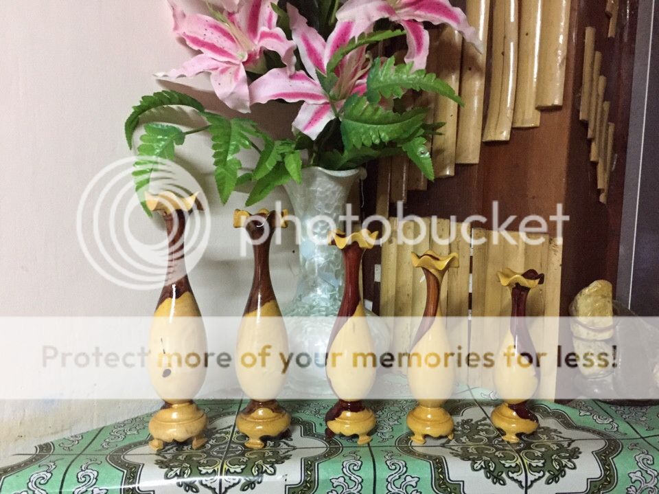 Bán lộc bình, hồ lô, thiểm thừ, bộ đồ thờ gỗ - 16