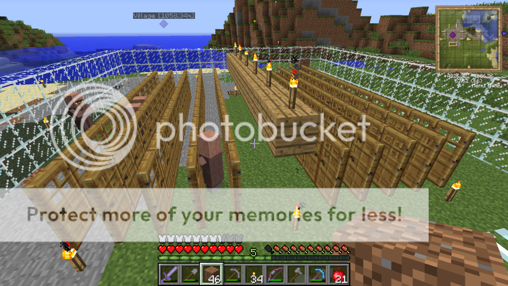 [EASY TO BUILD] Iron farm and villager selection station, villager